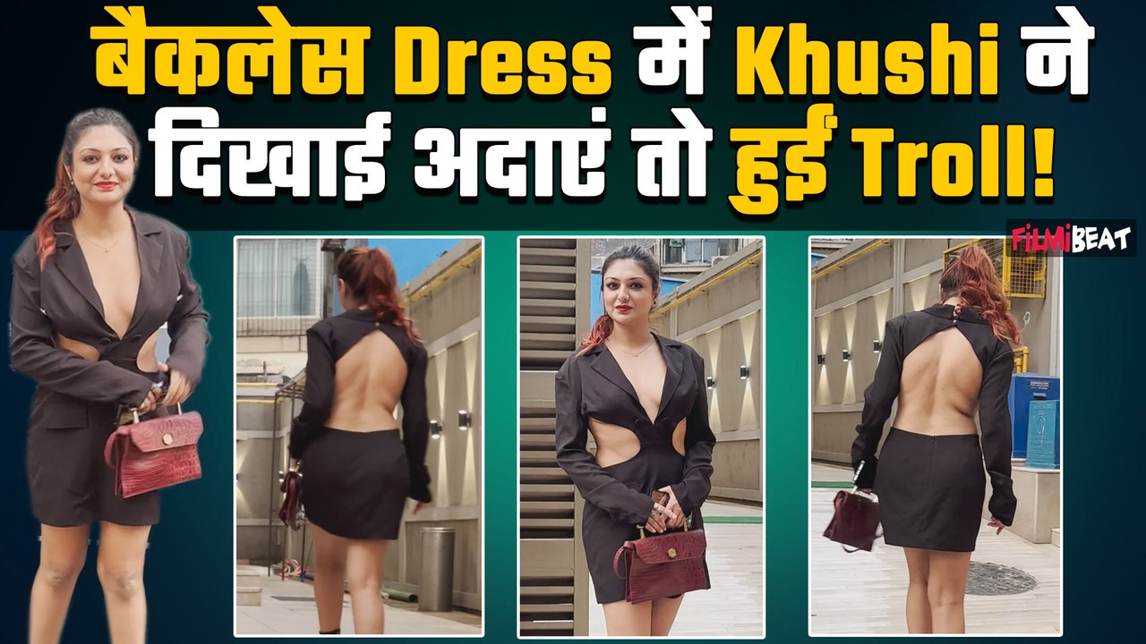 Khushi Mukherjee gets brutally trolled as she struggles to walk in her Bold and Tight Dress, Video