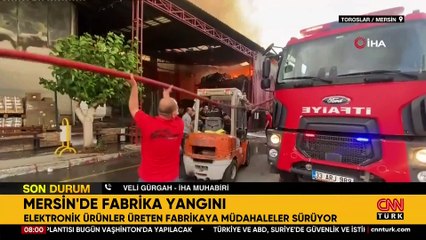 SON DAKİKA... Mersin'de fabrikada yangın!
