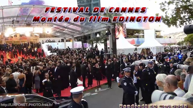 Les stars sur les marches du festival de cannes le 16mai 2025 pour le film EDINGTON - Emma Stone Angelina Jolie Nathalie Portman