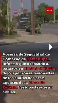 Dos policías y tres civiles heridos tras ataque armado en Ciudad Victoria