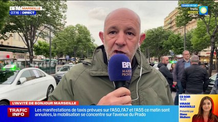 "On restera là autant de temps qu'il faudra": deuxième jour de mobilisation pour les taxis marseillais