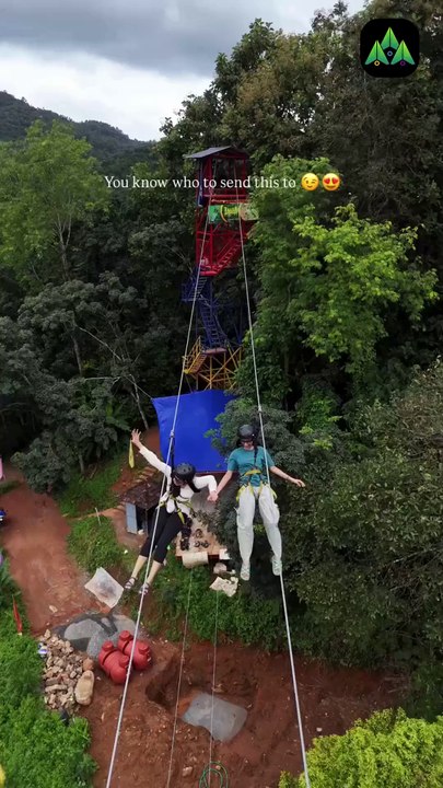 India’s Scenic Zipline Adventure | #munnar #waterfall #zipline #adrenaline #yts