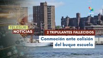 Fallecen dos tripulantes tras colisión del buque escuela Cuauhtémoc en el puente Brooklyn  en New York