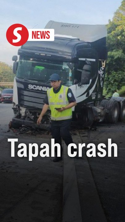 Three-year-old twins suffer minor injuries in lorry-SUV crash near Tapah