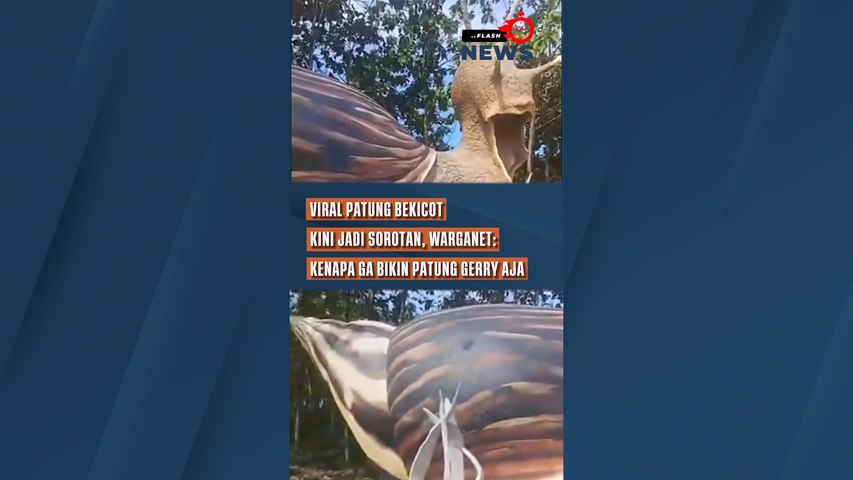 Viral Patung Bekicot Kini Jadi Sorotan, Warganet : kenapa a bikin patung gerry aja