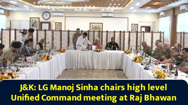 J&K: LG Manoj Sinha chairs high level Unified Command meeting at Raj Bhawan