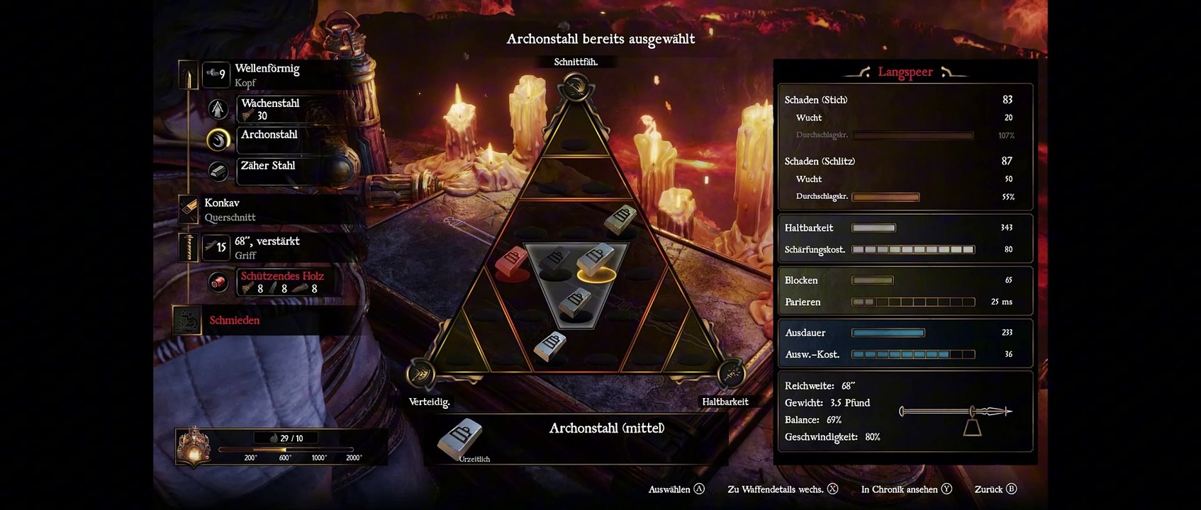 Blades of Fire: Nach dem Kämpfen schmieden wir uns einen neuen Speer namens Piekstar