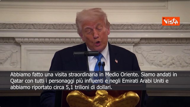 Trump: Dal viaggio in Arabia Saudita abbiamo portato a casa 5,1 trilioni di dollari