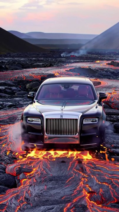 Rolls royce sinking in a Volcano