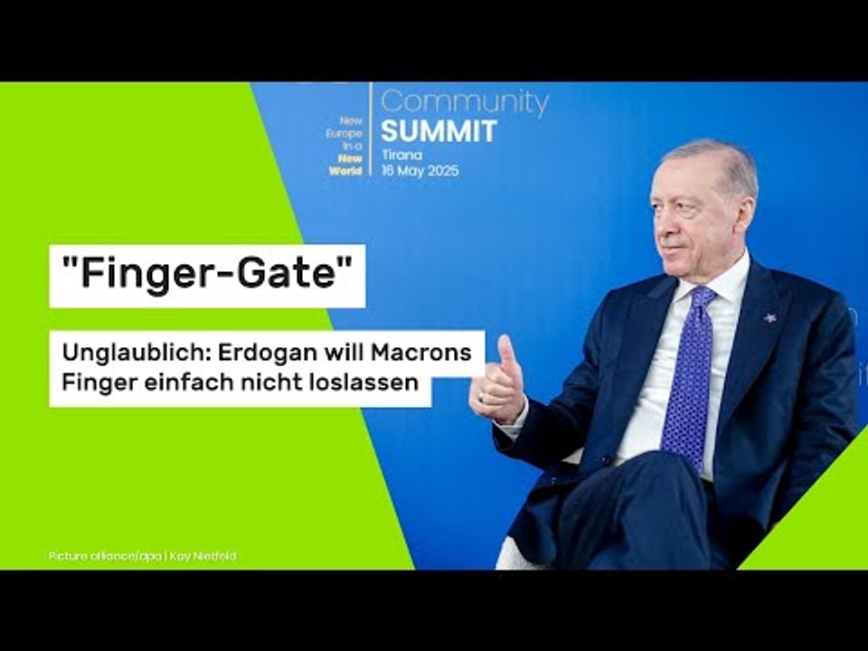 'Finger-Gate': Unglaublich: Erdogan will Macrons Finger einfach nicht loslassen