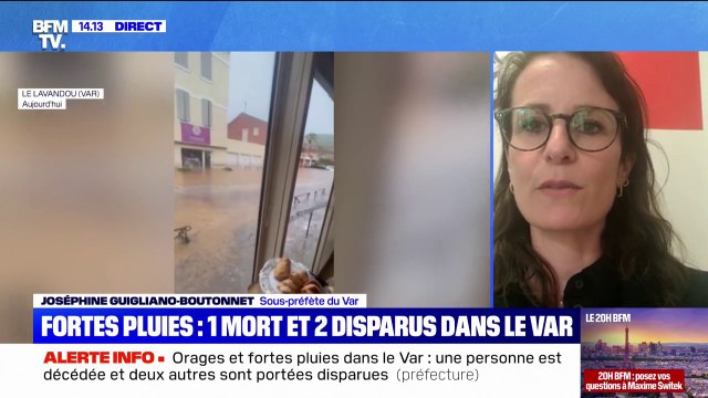 Une cinquantaine d'interventions en cours - Inondations: Joséphine Guigliano-Boutonnet, sous-préfète du Var, détaille les opérations de recherche et de mise en sécurité des personnes