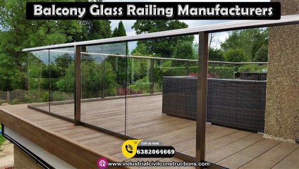 Balcony Stainless Steel SS Glass Hand Railing in Chennai