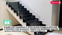 Stair Stainless Steel SS Handrail With Glass in Chennai