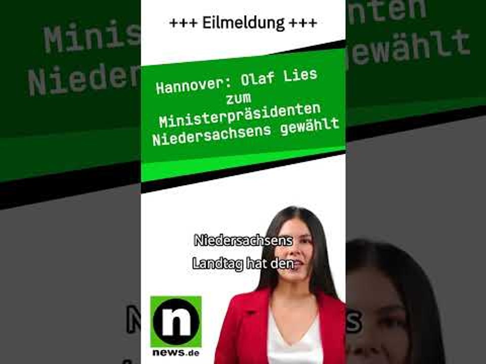 Olaf Lies zum Ministerpräsidenten Niedersachsens gewählt
