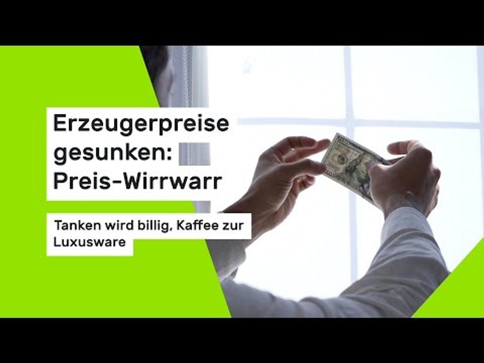 Erzeugerpreise gesunken: Preis-Wirrwarr: Tanken wird billig, Kaffee zur Luxusware