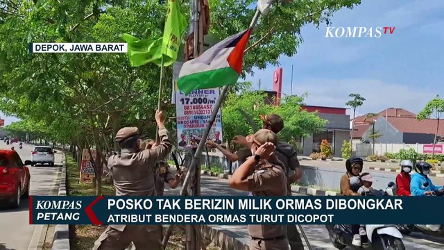 TNI, Polri dan Satpol PP Bongkar Posko Ormas Tak Berizin di Grand Depok City