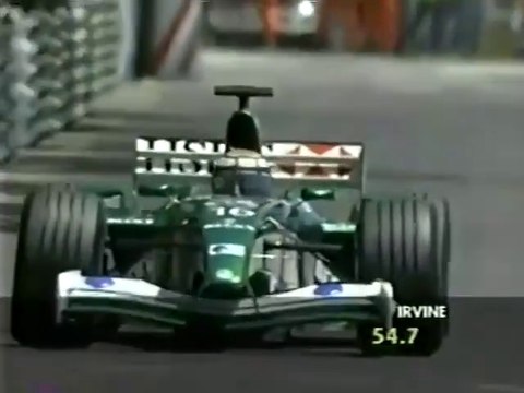 F1 – Eddie Irvine (Jaguar Cosworth V10) lap in qualifying – Monaco 2002