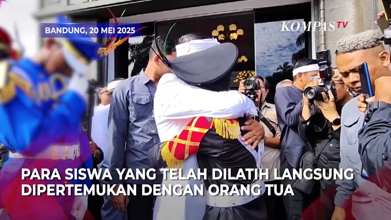 Momen Tangis Haru Dedi Mulyadi Peluk Siswa yang Lulus dari Barak Militer