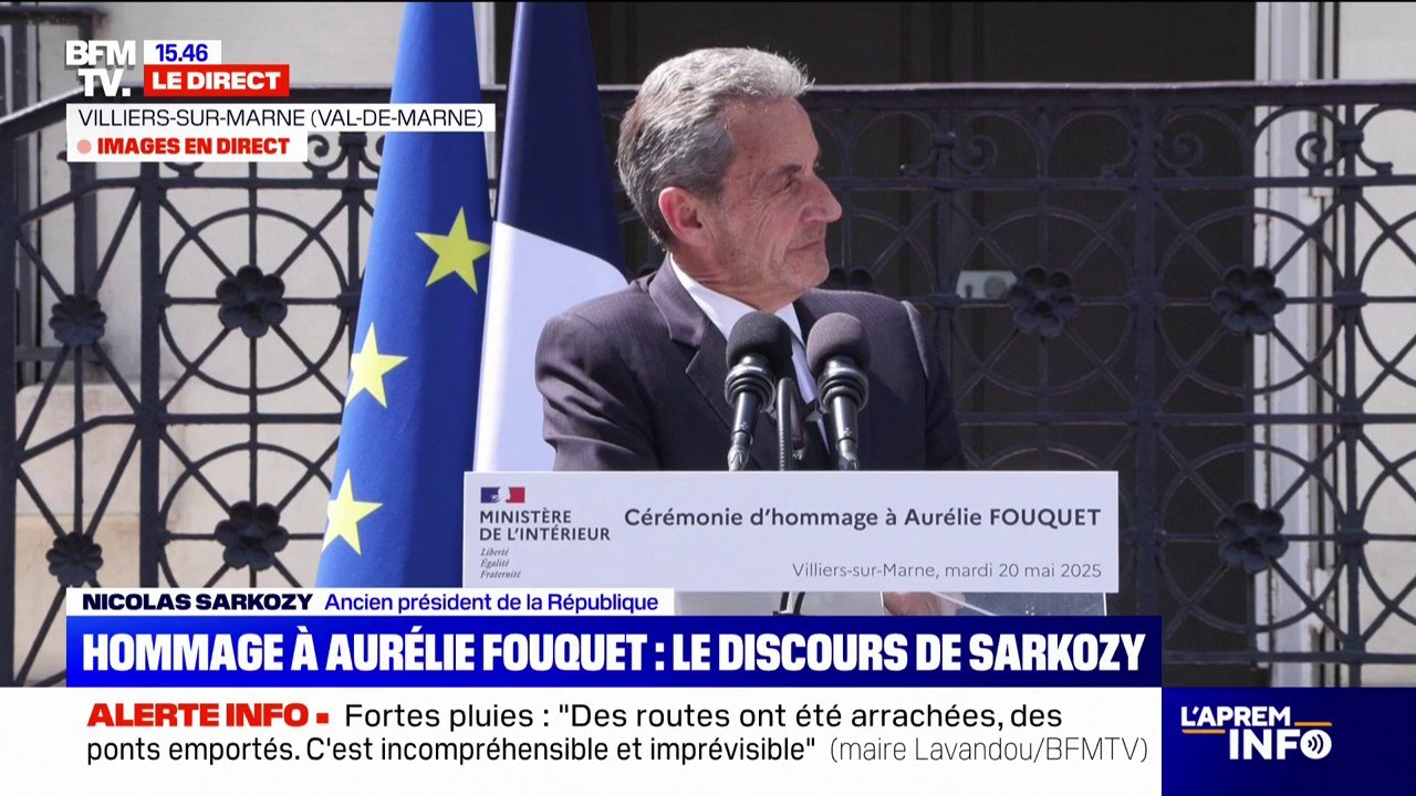 Hommage à Aurélie Fouquet: "En quittant l'Élysée, je ne vous ai pas quitté", assure Nicolas Sarkozy aux policiers