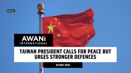 Taiwan President calls for peace but urges stronger defences