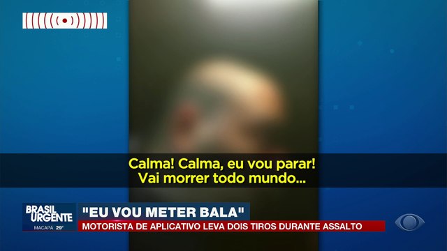 Vou meter bala : Motorista de aplicativo leva dois tiros em assalto
