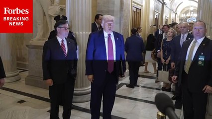 Trump Arrives On Capitol Hill To Push 'Big Beautiful Bill' & Takes Questions From Press