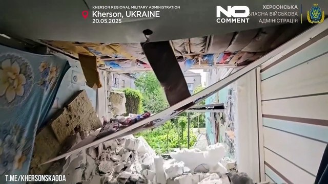 Rosyjskie ataki dronów uderzają w domy w Chersoniu i Słowiańsku