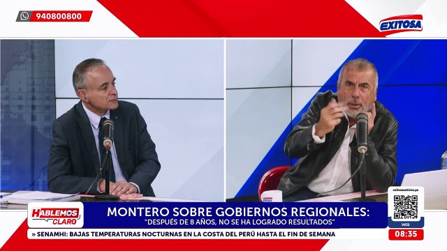 REINFO: Jorge Montero afirma que gobiernos regionales no han tenido resultados después de 8 años