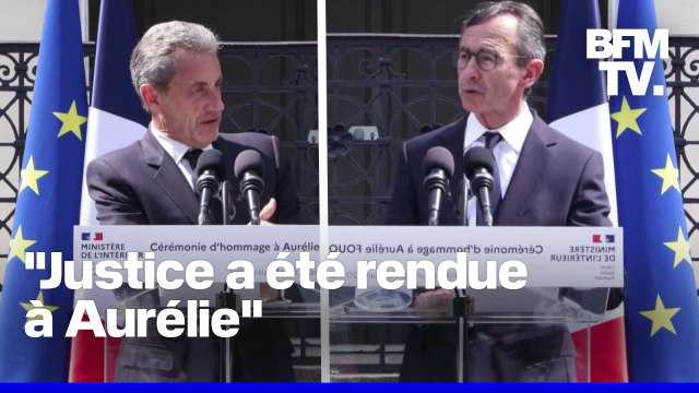 Hommage à Aurélie Fouquet: les discours de Bruno Retailleau et Nicolas Sarkozy en intégralité
