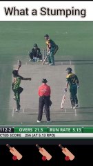 Intelligent Bowling by Shahid Afridi and a Quick Stumping by Kamran Akmal