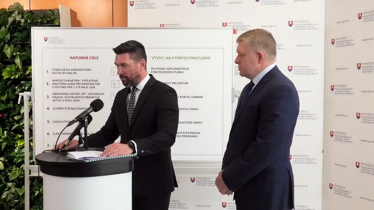 ZÁZNAM: Premiér: Rezort pôdohospodárstva už splnil 40 % cieľov z programového vyhlásenia