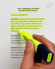 Your Colleagues at work are not your friends