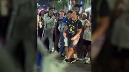 Regrettable assault on Pacers fan by group of Knicks radicals