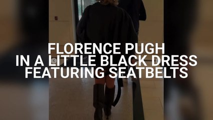 Florence Pugh's Take On The Little Black Dress Is Giving Seatbelts, And I  Mean That In The Coolest Way Possible