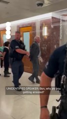 Ben Cohen, co-founder of Ben & Jerry's ice cream, was arrested & dragged out of a Senate hearing by U.S. capitol police after protesting the war in Gaza during Robert F. Kennedy Jr.'s testimony. "You're killing poor kids in Gaza & paying for it by cutting