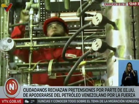 Caracas | Ciudadanos condenan pretensiones de EE. UU. de apropiarse de los recursos venezolanos