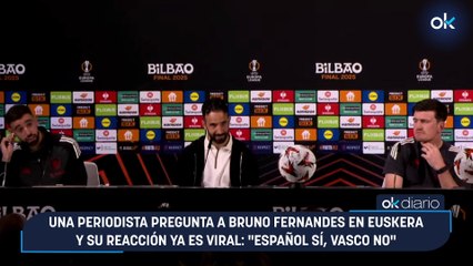 Una periodista pregunta a Bruno Fernandes en euskera y su reacción ya es viral: "Español sí, vasco no"