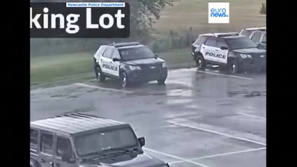 فيديو - صاعقة تضرب مركبة شرطة في أوكلاهوما الأمريكية