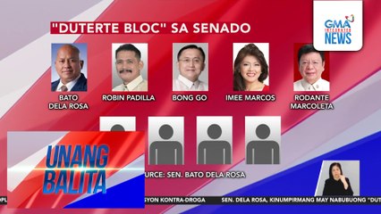 Sen. Dela Rosa, kinumpirmang may nabubuong "Duterte Bloc" sa Senado | Unang Balita