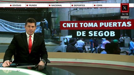 Integrantes de la CNTE toman accesos de Segob por demandas no atendidas