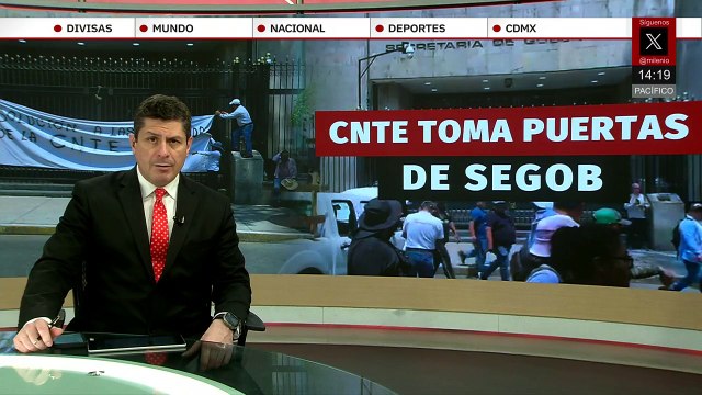 Integrantes de la CNTE toman accesos de Segob por demandas no atendidas