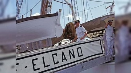 La princesa Leonor en los mandos de navegación al arribar a RD