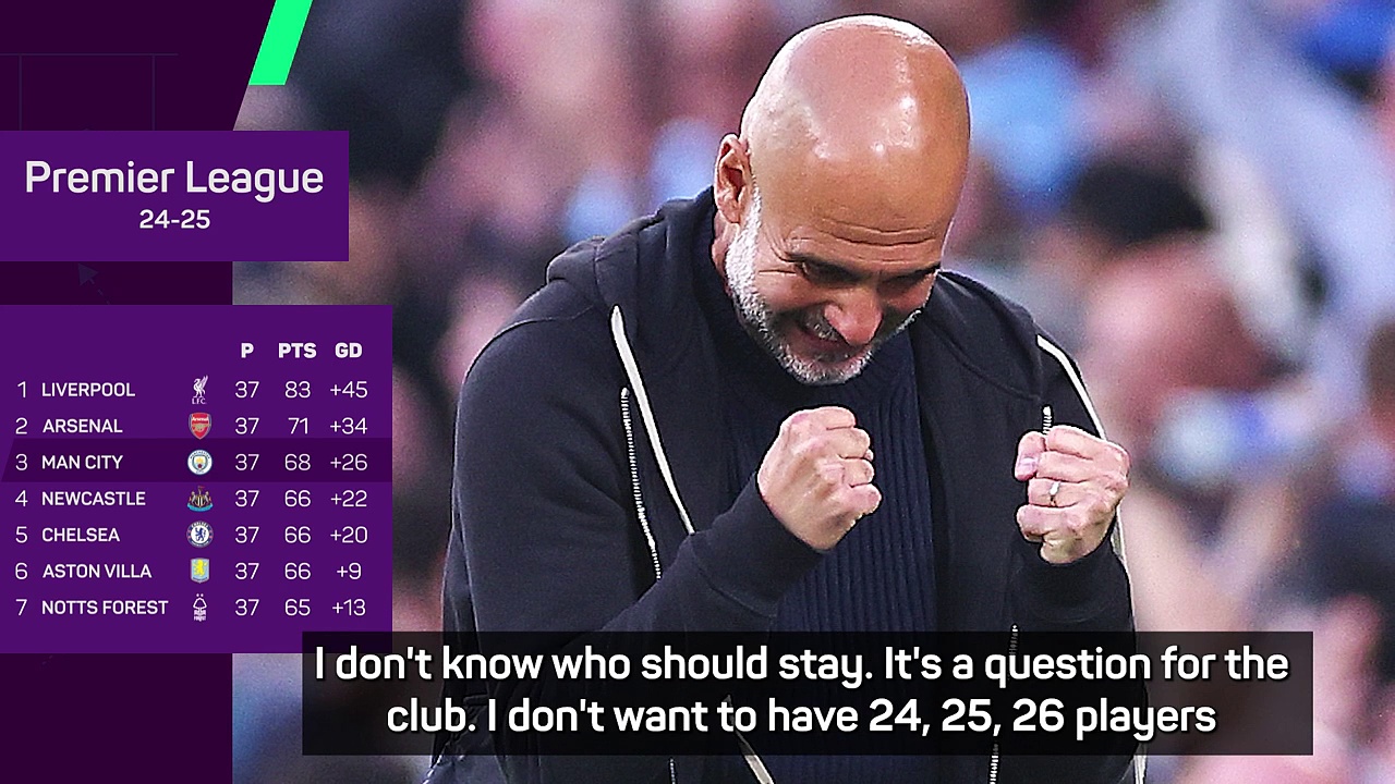 I'd rather quit than work with this large squad again - Guardiola