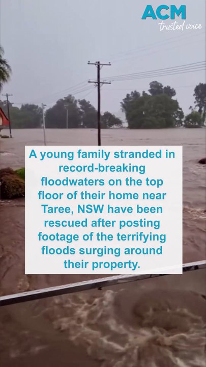 Trapped family pleads for help as record-breaking NSW floods swallow home