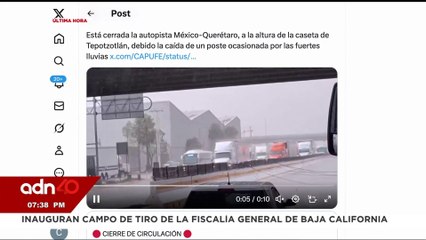 🚨¡Última Hora! Cierran la autopista México-Querétaro debido a la caída de un poste