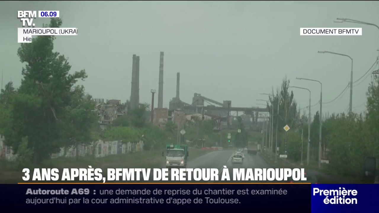 DOCUMENT BFMTV - Trois ans jour pour jour après la chute de Marioupol, nos équipes ont eu accès au théâtre de la ville ukrainienne, au cœur de la stratégie de russification du Kremlin