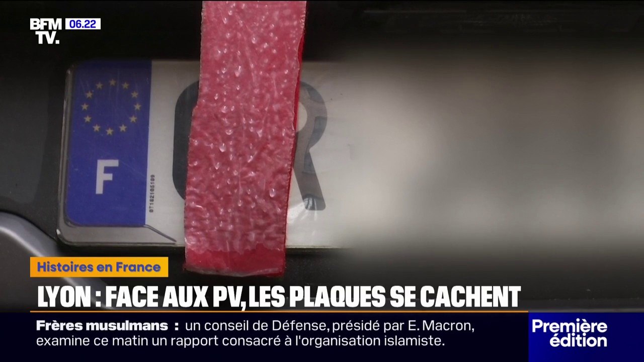 À Lyon, certains automobilistes dissimulent leur plaque d'immatriculation pour éviter la détection des véhicules de contrôle du stationnement payant