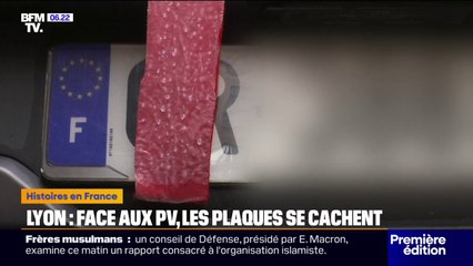 À Lyon, certains automobilistes dissimulent leur plaque d'immatriculation pour éviter la détection des véhicules de contrôle du stationnement payant