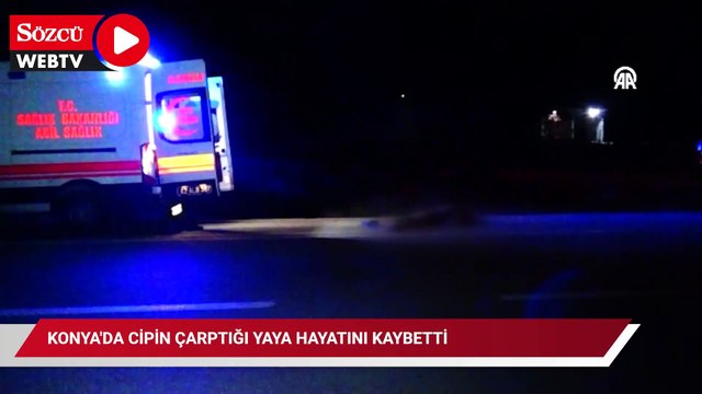 Konya'da cipin çarptığı yaya öldü