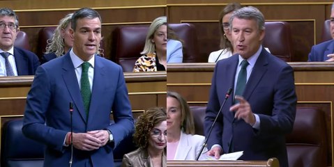Feijóo se lanza a la yugular de Sánchez: "Usted vacía la nevera de los españoles y llena los bolsillos de sus corruptos"